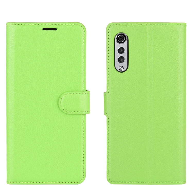 For LG Velvet Litchi Texture Horizontal Flip Protective Case with Holder & Card Slots & Wallet(Green) - LG by PMC Jewellery | Online Shopping South Africa | PMC Jewellery | Buy Now Pay Later Mobicred