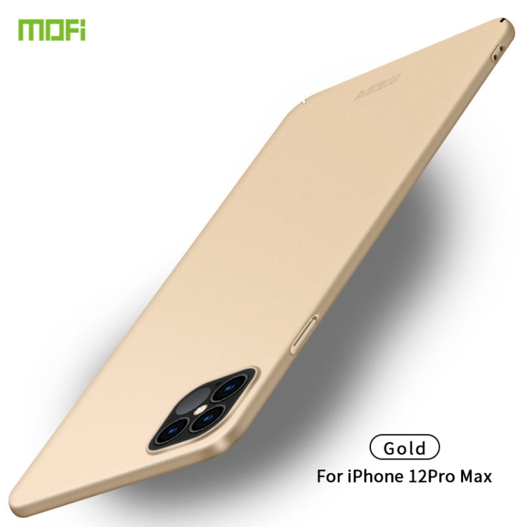 For iPhone 12 Pro Max MOFI Frosted PC Ultra-thin Hard Case(Gold) - free shipping - PMC TechLife - Order now!