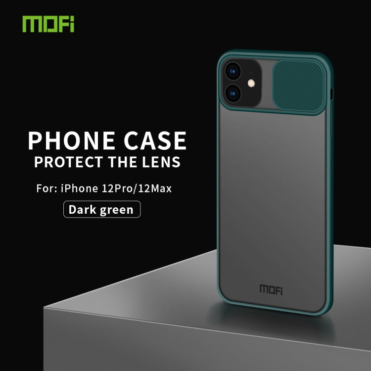 For iPhone 12 Pro Max MOFI Xing Dun Series Translucent Frosted PC + TPU Privacy Anti-glare Shockproof All-inclusive Protective Case(Green) - iPhone 12 Pro Max Cases by MOFI | Online Shopping South Africa | PMC Jewellery