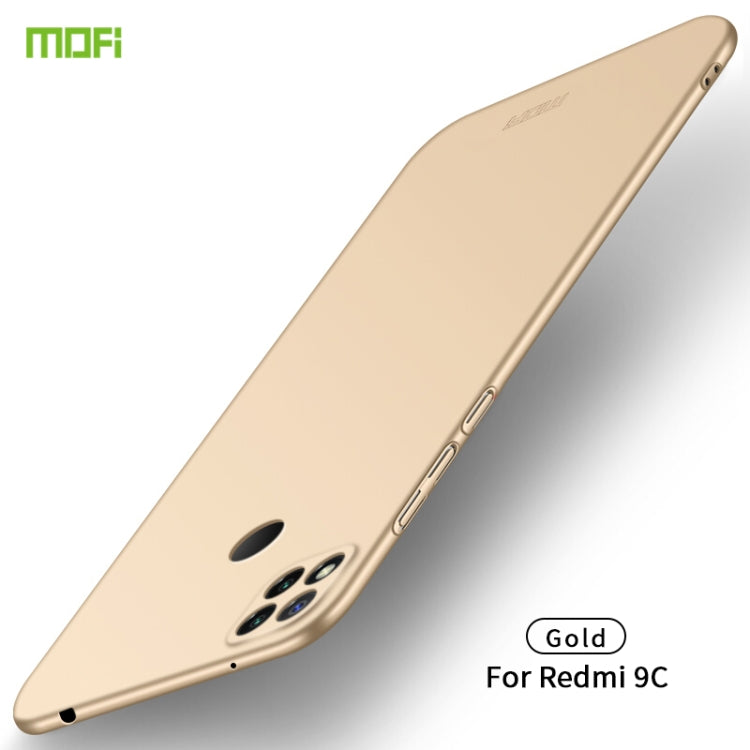 For Xiaomi Redmi 9C MOFI Frosted PC Ultra-thin Hard Case(Gold) - Xiaomi Cases by MOFI | Online Shopping South Africa | PMC Jewellery | Buy Now Pay Later Mobicred