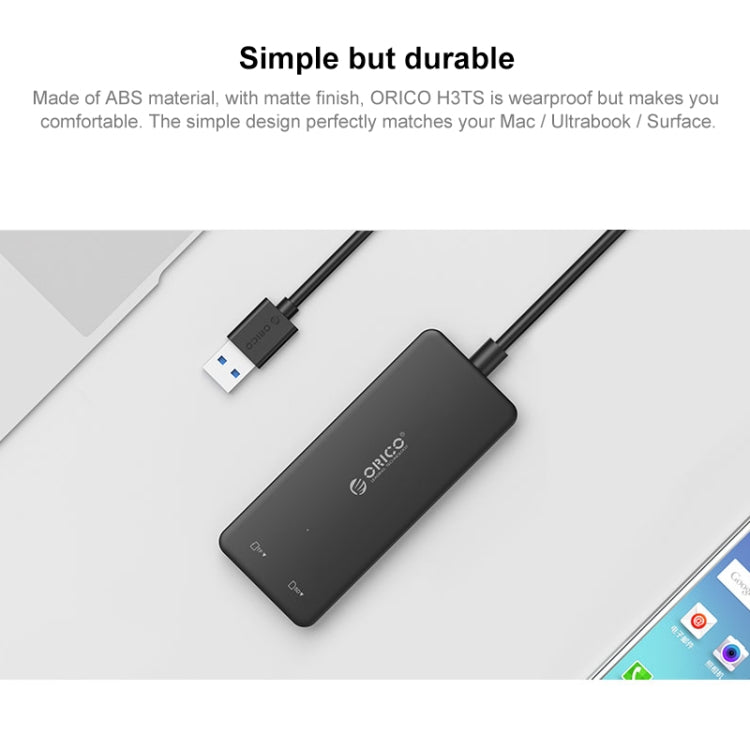 ORICO H3TS-U3 USB3.0 HUB with Card Reader - USB 3.0 HUB by ORICO | Online Shopping South Africa | PMC Jewellery | Buy Now Pay Later Mobicred