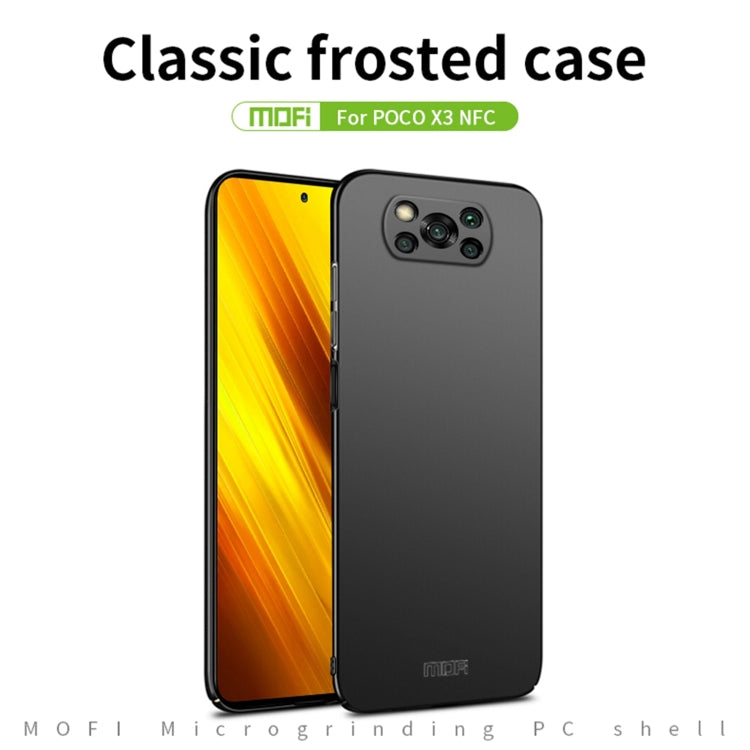 For Xiaomi POCO X3/X3 NFC MOFI Frosted PC Ultra-thin Hard Case(Black) - Xiaomi Cases by MOFI | Online Shopping South Africa | PMC TechLife | Buy Now Pay Later Mobicred