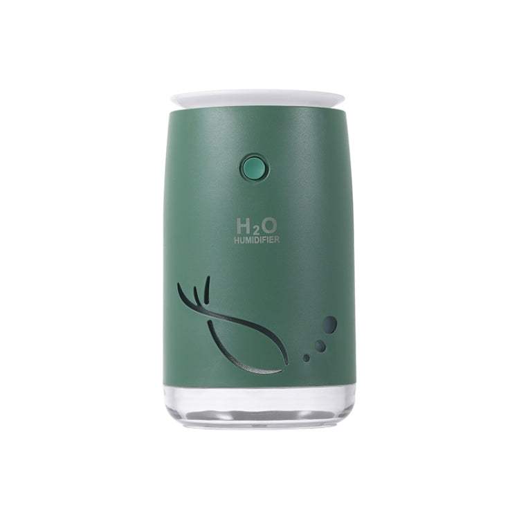 Concise Fish Pattern Mini Home Mute Bedroom Student Dormitory Office Portable USB Wireless Durable Humidifier(Green) - free shipping - PMC TechLife - Order now!