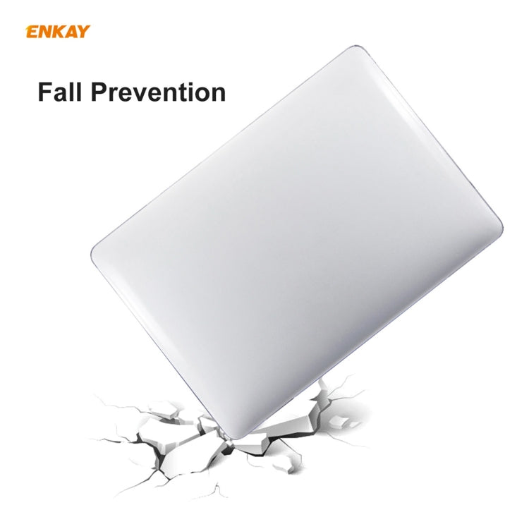 ENKAY 3 in 1 Crystal Laptop Protective Case + EU Version TPU Keyboard Film + Anti-dust Plugs Set for MacBook Pro 13.3 inch A1706 / A1989 / A2159 (with Touch Bar)(Purple) - MacBook Pro Cases by ENKAY | Online Shopping South Africa | PMC Jewellery | Buy Now Pay Later Mobicred