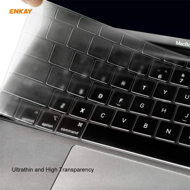 ENKAY 3 in 1 Crystal Laptop Protective Case + EU Version TPU Keyboard Film + Anti-dust Plugs Set for MacBook Pro 13.3 inch A1706 / A1989 / A2159 (with Touch Bar)(Black) - MacBook Pro Cases by ENKAY | Online Shopping South Africa | PMC Jewellery | Buy Now Pay Later Mobicred