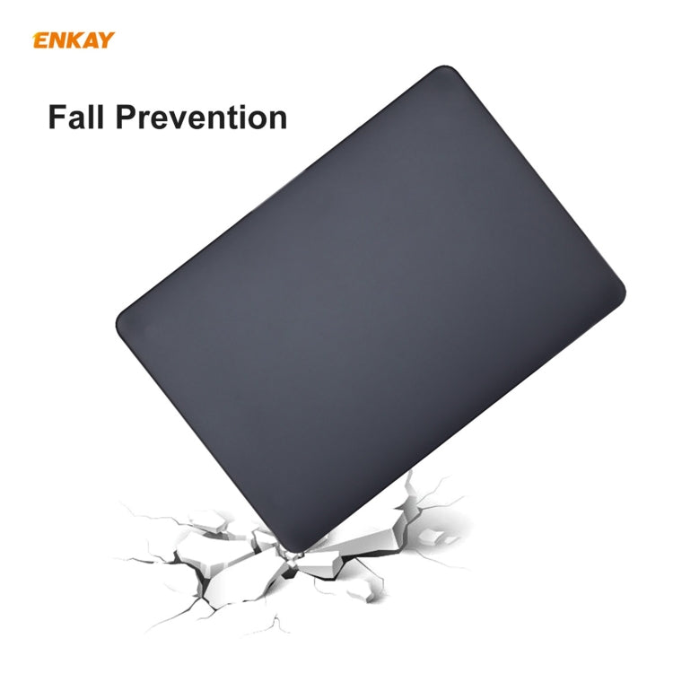 ENKAY 3 in 1 Matte Laptop Protective Case + US Version TPU Keyboard Film + Anti-dust Plugs Set for MacBook Pro 13.3 inch A1706 / A1989 / A2159 (with Touch Bar)(Dark Blue) - MacBook Pro Cases by ENKAY | Online Shopping South Africa | PMC Jewellery | Buy Now Pay Later Mobicred