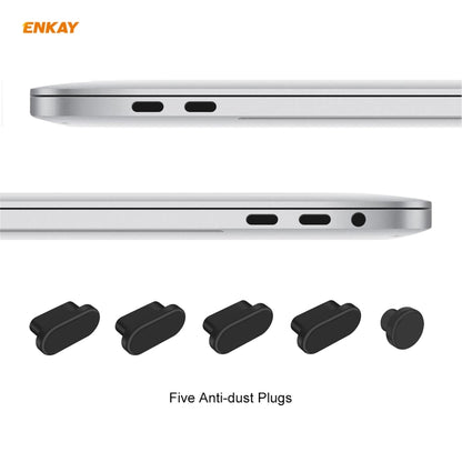 ENKAY 3 in 1 Matte Laptop Protective Case + US Version TPU Keyboard Film + Anti-dust Plugs Set for MacBook Pro 13.3 inch A1706 / A1989 / A2159 (with Touch Bar)(Black) - MacBook Pro Cases by ENKAY | Online Shopping South Africa | PMC Jewellery | Buy Now Pay Later Mobicred