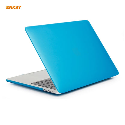 ENKAY 3 in 1 Matte Laptop Protective Case + US Version TPU Keyboard Film + Anti-dust Plugs Set for MacBook Pro 13.3 inch A1708 (without Touch Bar)(Light Blue) - MacBook Pro Cases by ENKAY | Online Shopping South Africa | PMC Jewellery | Buy Now Pay Later Mobicred