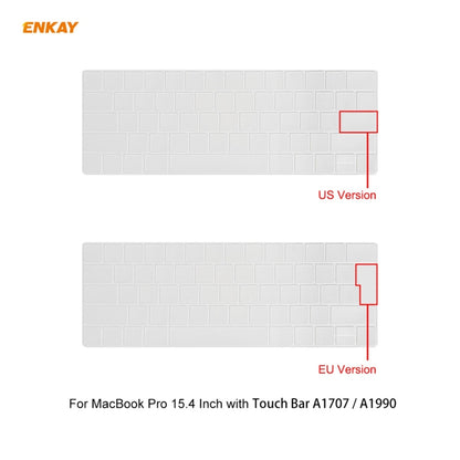 ENKAY 3 in 1 Matte Laptop Protective Case + US Version TPU Keyboard Film + Anti-dust Plugs Set for MacBook Pro 15.4 inch A1707 & A1990 (with Touch Bar)(Orange) - MacBook Pro Cases by ENKAY | Online Shopping South Africa | PMC Jewellery | Buy Now Pay Later Mobicred