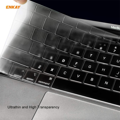 ENKAY 3 in 1  Crystal Laptop Protective Case + EU Version TPU Keyboard Film + Anti-dust Plugs Set for MacBook Pro 15.4 inch A1707 & A1990 (with Touch Bar)(Black) - MacBook Pro Cases by ENKAY | Online Shopping South Africa | PMC Jewellery | Buy Now Pay Later Mobicred