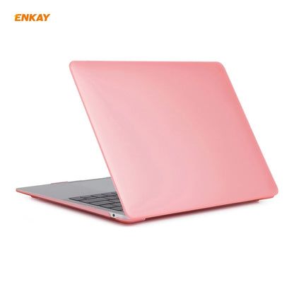 ENKAY 3 in 1 Matte Laptop Protective Case + US Version TPU Keyboard Film + Anti-dust Plugs Set for MacBook Air 13.3 inch A2179 & A2337 (2020)(Pink) - MacBook Air Cases by ENKAY | Online Shopping South Africa | PMC Jewellery | Buy Now Pay Later Mobicred