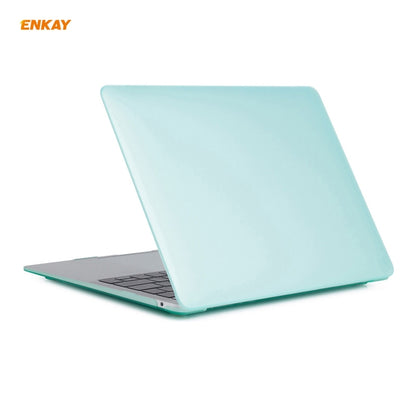 ENKAY 3 in 1 Matte Laptop Protective Case + EU Version TPU Keyboard Film + Anti-dust Plugs Set for MacBook Air 13.3 inch A2179 & A2337 (2020)(Green) - MacBook Pro Cases by ENKAY | Online Shopping South Africa | PMC Jewellery | Buy Now Pay Later Mobicred