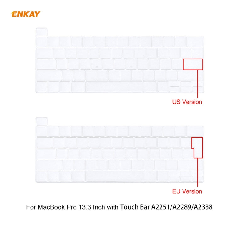 ENKAY 3 in 1 Matte Laptop Protective Case + US Version TPU Keyboard Film + Anti-dust Plugs Set for MacBook Pro 13.3 inch A2251 & A2289 & A2338 (with Touch Bar)(Dark Blue) - MacBook Pro Cases by ENKAY | Online Shopping South Africa | PMC Jewellery | Buy Now Pay Later Mobicred