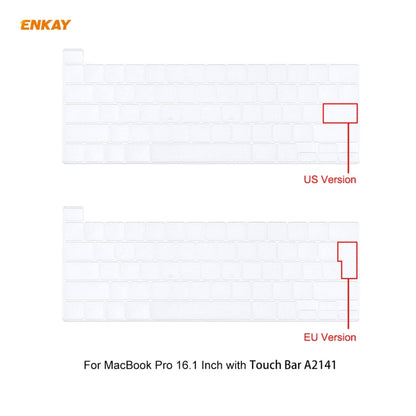 ENKAY 3 in 1 Matte Laptop Protective Case + US Version TPU Keyboard Film + Anti-dust Plugs Set for MacBook Pro 16 inch A2141 (with Touch Bar)(Black) - MacBook Pro Cases by ENKAY | Online Shopping South Africa | PMC Jewellery | Buy Now Pay Later Mobicred