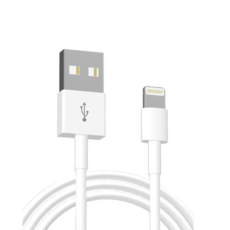 Dual USB Portable Travel Charger + 1 Meter USB to 8 Pin Data Cable, EU Plug(White) - USB Charger by PMC Jewellery | Online Shopping South Africa | PMC Jewellery | Buy Now Pay Later Mobicred
