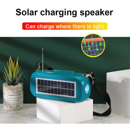 T&G TG613 TWS Solar Portable Bluetooth Speakers with LED Flashlight, Support TF Card / FM / AUX / U Disk(Red) - Desktop Speaker by T&G | Online Shopping South Africa | PMC Jewellery | Buy Now Pay Later Mobicred