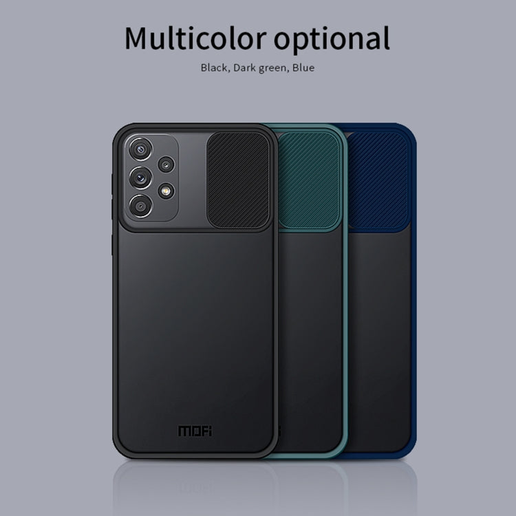 For Samsung Galaxy A72 5G / 4G MOFI Xing Dun Series Translucent Frosted PC + TPU Privacy Anti-glare Shockproof All-inclusive Protective Case(Blue) - Galaxy Phone Cases by MOFI | Online Shopping South Africa | PMC TechLife