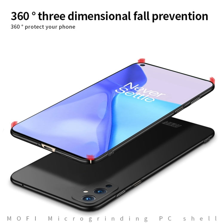For OnePlus 9 MOFI Frosted PC Ultra-thin Hard Case(Gold) - OnePlus Cases by MOFI | Online Shopping South Africa | PMC TechLife