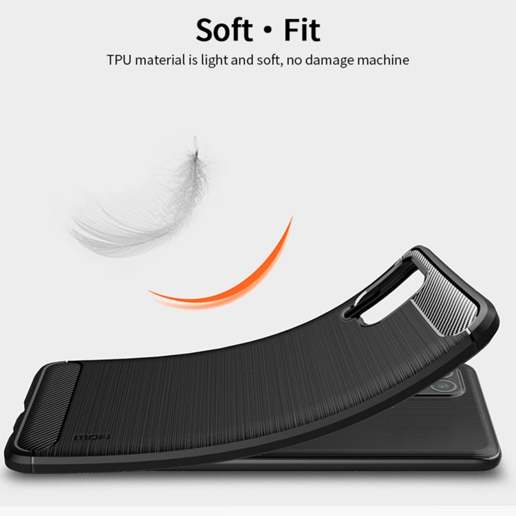 For Samsung Galaxy F62 / M62 MOFI Gentleness Series Brushed Texture Carbon Fiber Soft TPU Case(Black) - Galaxy Phone Cases by MOFI | Online Shopping South Africa | PMC Jewellery