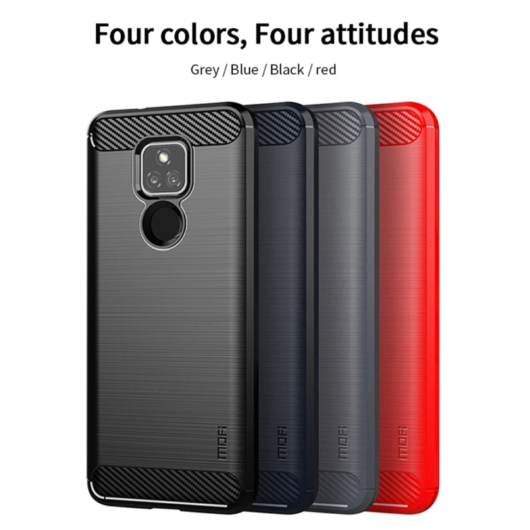 For Motorola Moto G Play 2021 MOFI Gentleness Series Brushed Texture Carbon Fiber Soft TPU Case(Black) - Motorola Cases by MOFI | Online Shopping South Africa | PMC Jewellery