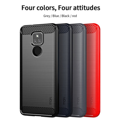 For Motorola Moto G Play 2021 MOFI Gentleness Series Brushed Texture Carbon Fiber Soft TPU Case(Red) - Motorola Cases by MOFI | Online Shopping South Africa | PMC Jewellery