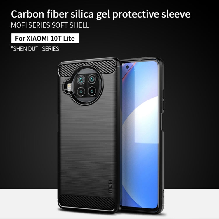 For Xiaomi Mi 10T Lite /Mi 10i 5G / Note 9 Pro 5G MOFI Gentleness Series Brushed Texture Carbon Fiber Soft TPU Case(Grey) - Xiaomi Cases by MOFI | Online Shopping South Africa | PMC Jewellery