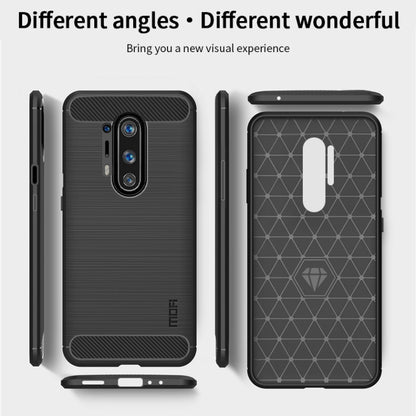 For OnePlus 8 Pro MOFI Gentleness Series Brushed Texture Carbon Fiber Soft TPU Case(Black) - OnePlus Cases by MOFI | Online Shopping South Africa | PMC Jewellery