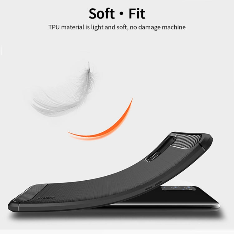 For OnePlus 9R MOFI Gentleness Series Brushed Texture Carbon Fiber Soft TPU Case(Red) - OnePlus Cases by MOFI | Online Shopping South Africa | PMC TechLife | Buy Now Pay Later Mobicred