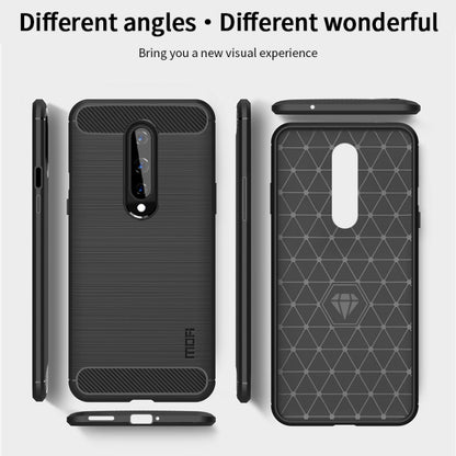 For OnePlus 8 MOFI Gentleness Series Brushed Texture Carbon Fiber Soft TPU Case(Gray) - OnePlus Cases by MOFI | Online Shopping South Africa | PMC Jewellery