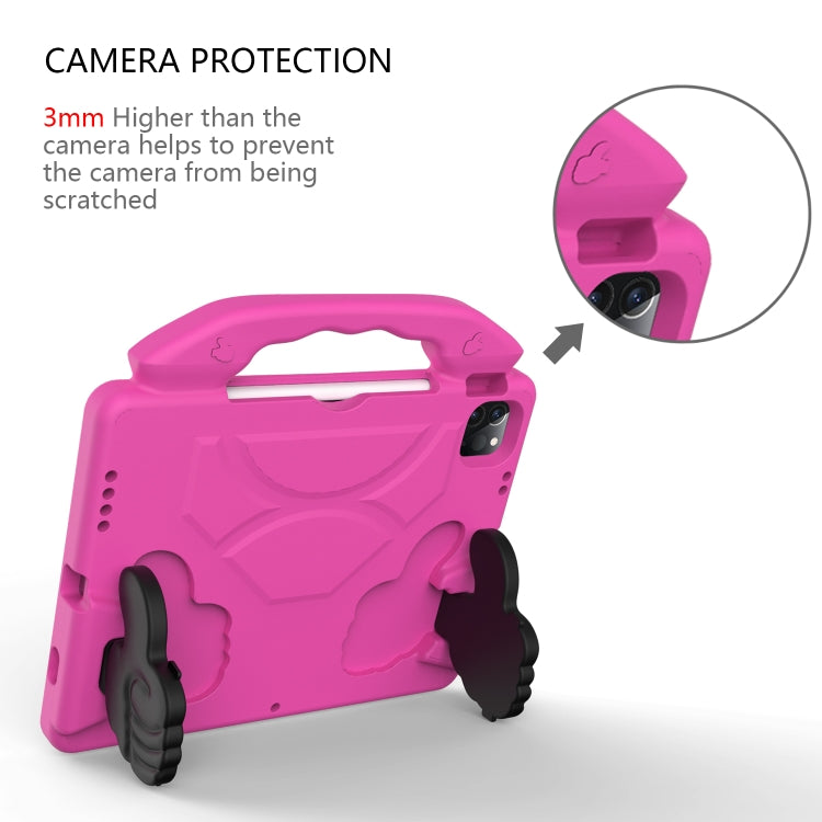 For iPad Pro 11 2022 / 2021 Children EVA Shockproof Tablet Case with Thumb Bracket(Rose Red) - iPad Pro 11 (2022/2021) Cases by PMC TechLife | Online Shopping South Africa | PMC TechLife