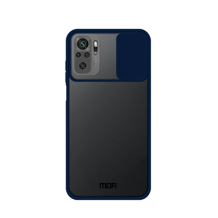 For Xiaomi Redmi Note 10 4G / Note 10S MOFI Xing Dun Series Translucent Frosted PC + TPU Privacy Anti-glare Shockproof All-inclusive Protective Case(Blue) - Xiaomi Cases by MOFI | Online Shopping South Africa | PMC Jewellery