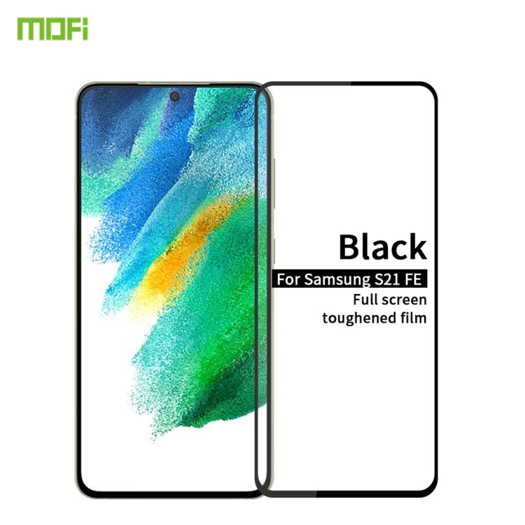 For Samsung Galaxy S21 FE MOFI 9H 2.5D Full Screen Tempered Glass Film(Black) - Galaxy Tempered Glass by MOFI | Online Shopping South Africa | PMC Jewellery