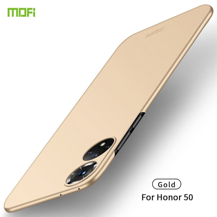 For Honor 50 MOFI Frosted PC Ultra-thin Hard Case(Gold) - Honor Cases by MOFI | Online Shopping South Africa | PMC Jewellery