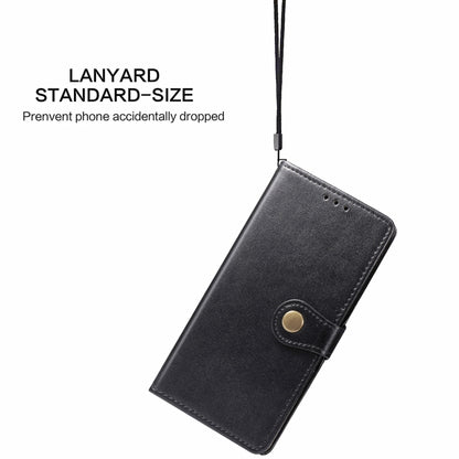 For Blackview A70 Solid Color Leather Buckle Phone Case with Lanyard & Photo Frame & Card Slot & Wallet & Stand Function(Black) - More Brand by PMC Jewellery | Online Shopping South Africa | PMC Jewellery | Buy Now Pay Later Mobicred