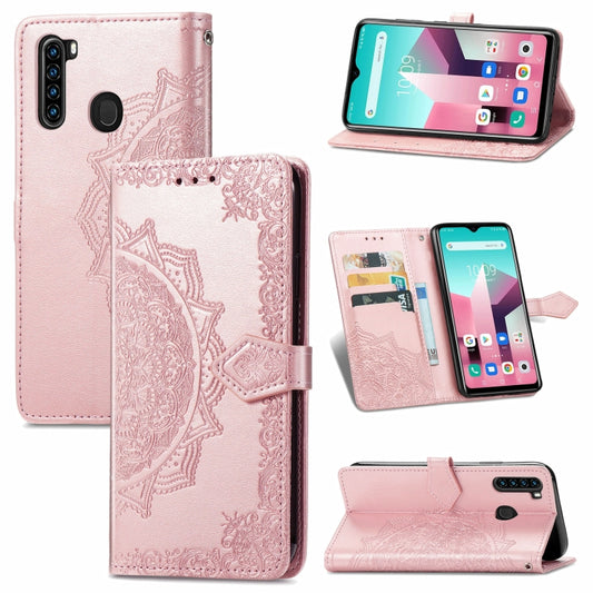 For Blackview A80 Pro Mandala Flower Embossed Horizontal Flip Leather Case with Holder & Three Card Slots & Wallet & Lanyard(Rose Gold) - More Brand by PMC Jewellery | Online Shopping South Africa | PMC Jewellery | Buy Now Pay Later Mobicred