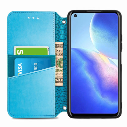 For Blackview A90 Blooming Mandala Embossed Pattern Magnetic Horizontal Flip Leather Case with Holder & Card Slots & Wallet(Blue) - More Brand by PMC Jewellery | Online Shopping South Africa | PMC Jewellery | Buy Now Pay Later Mobicred