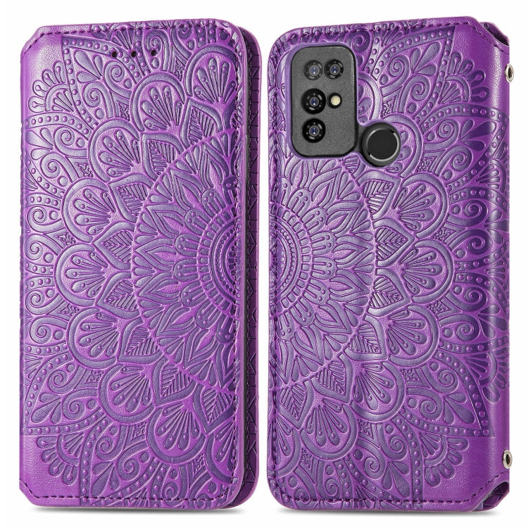 For Doogee X96 Pro Blooming Mandala Embossed Pattern Magnetic Horizontal Flip Leather Case with Holder & Card Slots & Wallet(Purple) - More Brand by PMC Jewellery | Online Shopping South Africa | PMC Jewellery | Buy Now Pay Later Mobicred