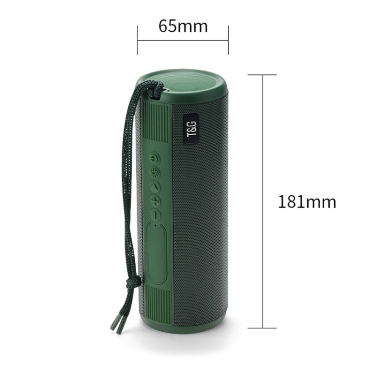 T&G TG635 Portable Outdoor Waterproof Bluetooth Speaker with Flashlight Function(Green) - Waterproof Speaker by T&G | Online Shopping South Africa | PMC Jewellery | Buy Now Pay Later Mobicred