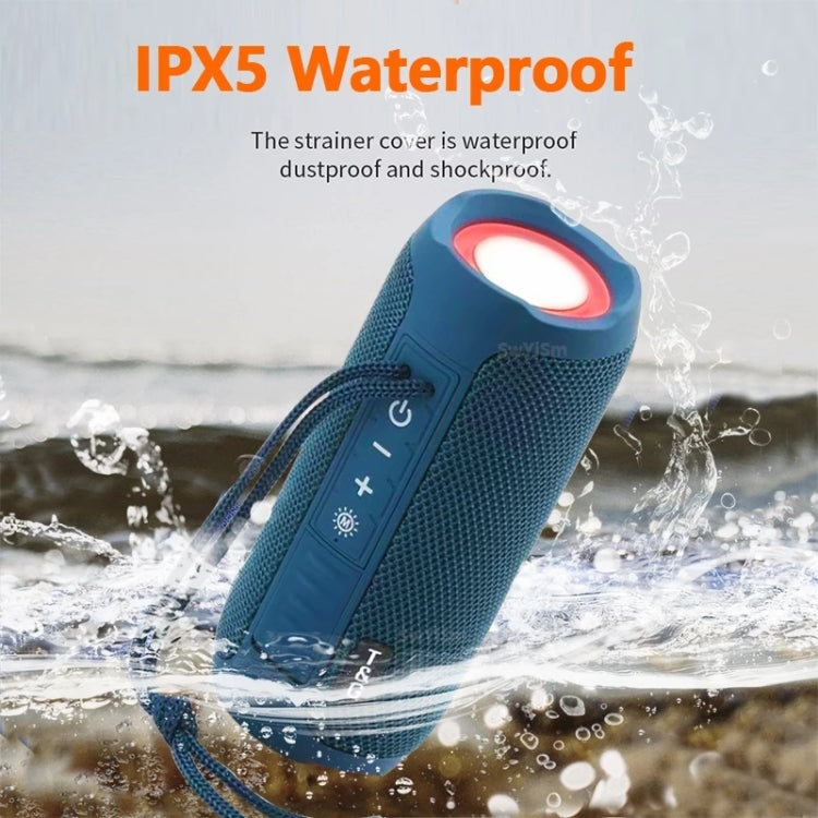 T&G TG227 Outdoor Portable Waterproof Bluetooth Music Speaker with LED Support FM / TF / USB(Navy blue) - Desktop Speaker by T&G | Online Shopping South Africa | PMC Jewellery | Buy Now Pay Later Mobicred