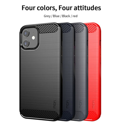 For iPhone 12 mini MOF Gentleness Series Brushed Texture Carbon Fiber Soft TPU Case (Black) - iPhone 12 mini Cases by MOFI | Online Shopping South Africa | PMC Jewellery