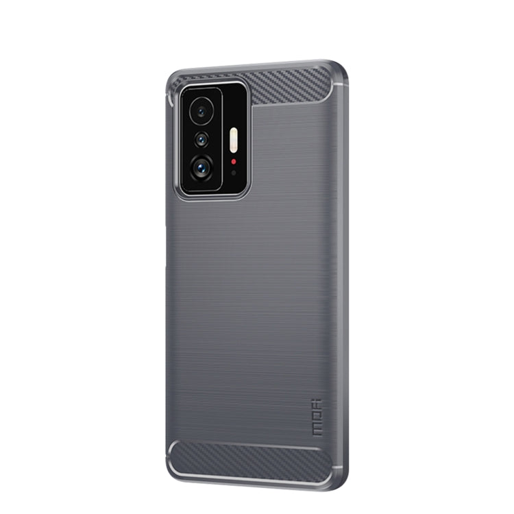 For Xiaomi Mi 11T / 11T Pro MOFI Gentleness Series Brushed Texture Carbon Fiber Soft TPU Phone Case(Gray) - Xiaomi Cases by MOFI | Online Shopping South Africa | PMC Jewellery