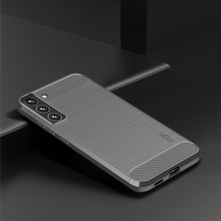 For Samsung Galaxy S22 5G MOFI Gentleness Series Brushed Texture Carbon Fiber Soft TPU Case(Gray) - Galaxy S22 5G Cases by MOFI | Online Shopping South Africa | PMC Jewellery