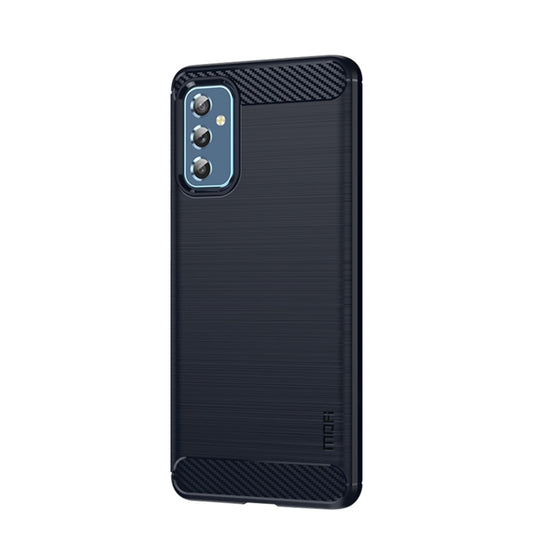 For Samsung Galaxy M52 5G MOFI Gentleness Series Brushed Texture Carbon Fiber Soft TPU Case(Blue) - Galaxy Phone Cases by MOFI | Online Shopping South Africa | PMC Jewellery