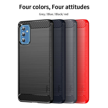 For Samsung Galaxy M52 5G MOFI Gentleness Series Brushed Texture Carbon Fiber Soft TPU Case(Blue) - Galaxy Phone Cases by MOFI | Online Shopping South Africa | PMC Jewellery | Buy Now Pay Later Mobicred