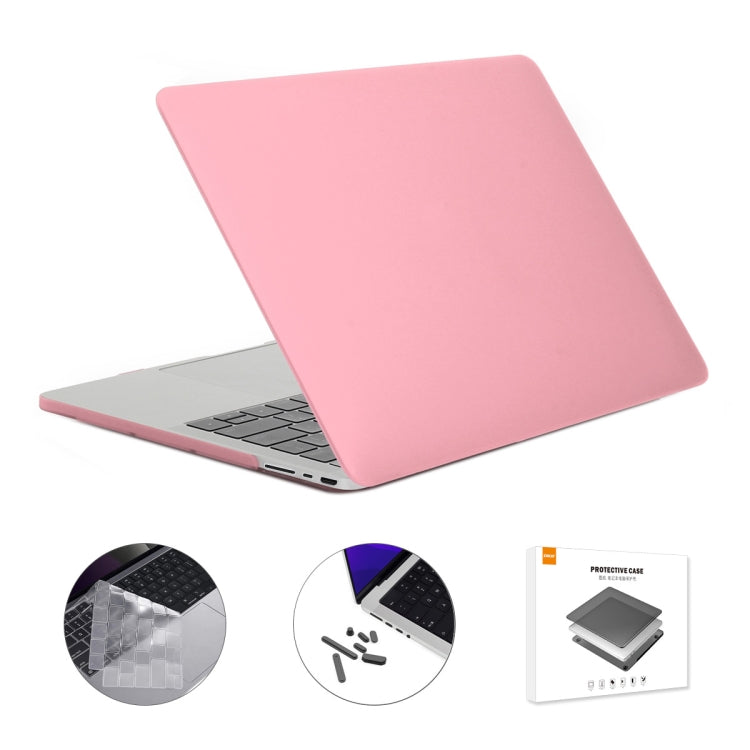 ENKAY Hat-Prince 3 in 1 Matte Laptop Protective Case + TPU Keyboard Film + Anti-dust Plugs Set for MacBook Pro 14.2 inch A2442 2021/A2779 2023, Version:US Version(Pink) - MacBook Pro Cases by ENKAY | Online Shopping South Africa | PMC Jewellery | Buy Now Pay Later Mobicred