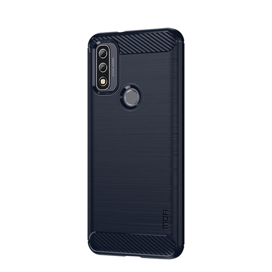 For Motorola Moto G Pure 2021 MOFI Gentleness Series Brushed Texture Carbon Fiber Soft TPU Case(Blue) - Motorola Cases by MOFI | Online Shopping South Africa | PMC Jewellery | Buy Now Pay Later Mobicred