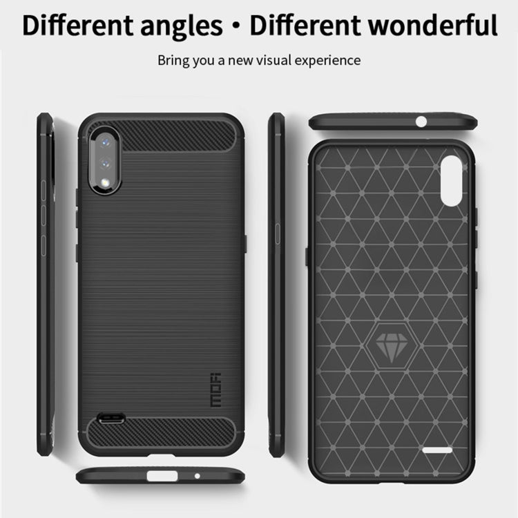 For LG K22 / K22 Plus MOFI Gentleness Brushed Carbon Fiber Soft TPU Case(Gray) - LG by MOFI | Online Shopping South Africa | PMC Jewellery