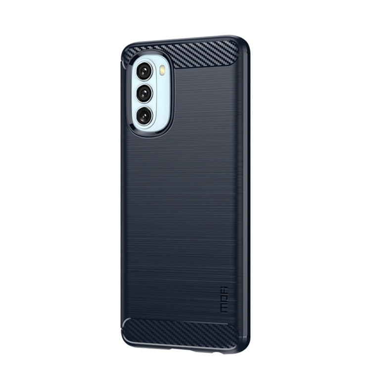 For Motorola Moto G51  5G MOFI Gentleness Brushed Carbon Fiber Soft TPU Case(Blue) - Motorola Cases by MOFI | Online Shopping South Africa | PMC Jewellery | Buy Now Pay Later Mobicred