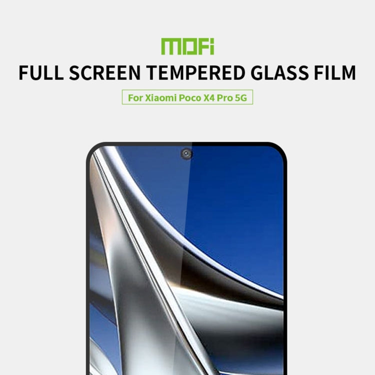 For Xiaomi Poco X4 Pro 5G MOFI 9H 2.5D Full Screen Tempered Glass Film(Black) - Poco X4 Pro 5G Tempered Glass by MOFI | Online Shopping South Africa | PMC Jewellery