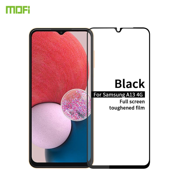 For Samsung Galaxy A13 4G MOFI 9H 2.5D Full Screen Tempered Glass Film(Black) -  by MOFI | Online Shopping South Africa | PMC Jewellery